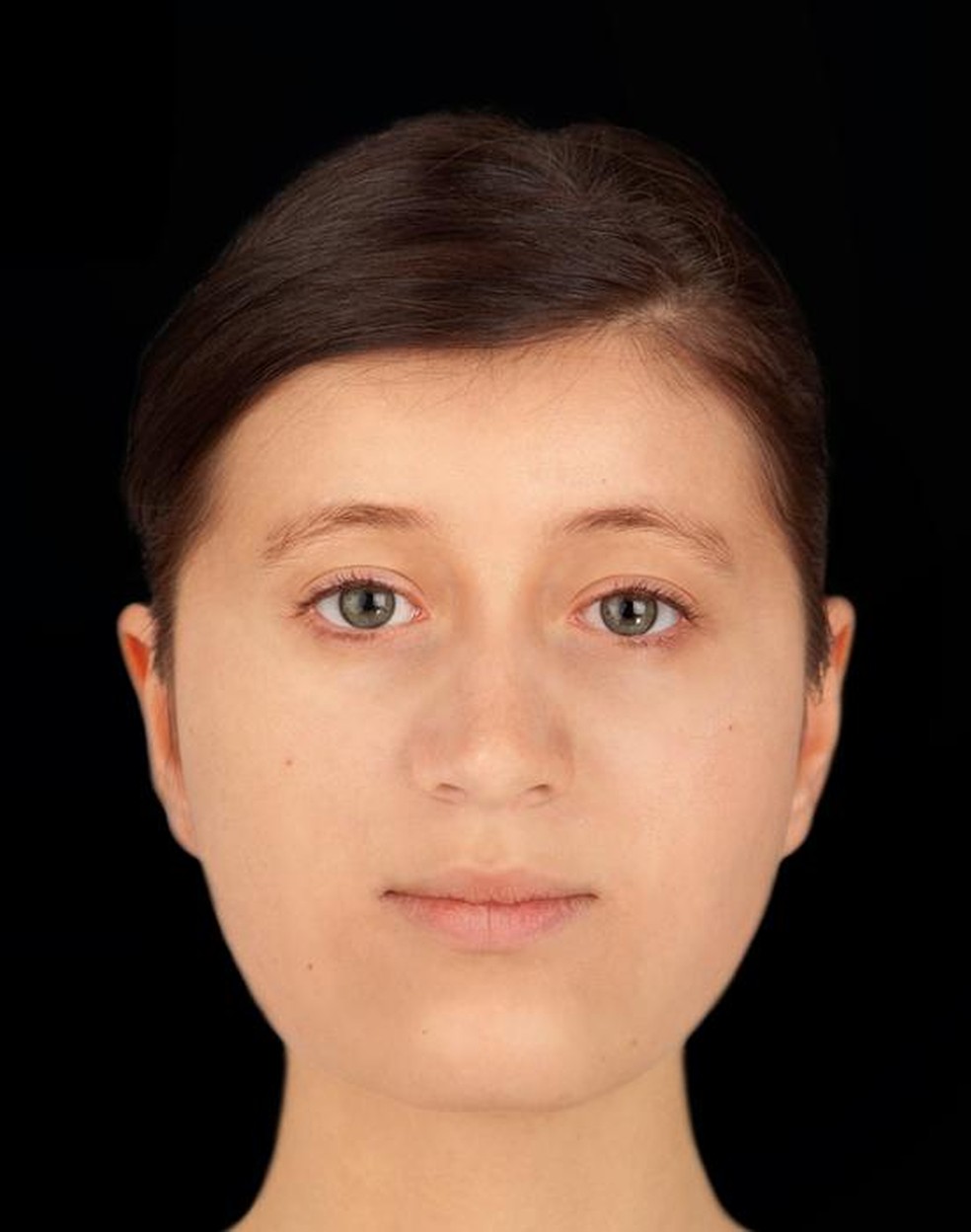 O artista Hew Morrison reconstruiu o rosto de uma jovem do século 7 a partir da análise do crânio dela — Foto: Hew Morrison/Unidade Arqueológica da Universidade de Cambridge