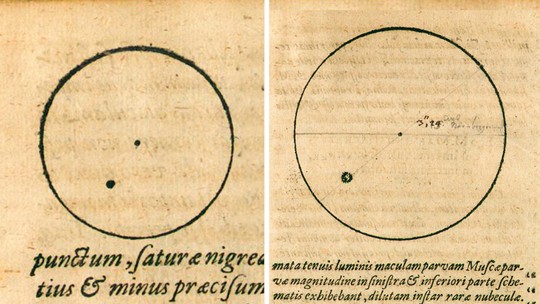 Desenho de Kepler feito em 1607 dá pistas sobre mistério solar