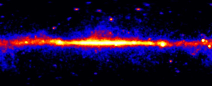 Timelapse de 14 anos dos raios gama espaciais com dados do Telescópio Espacial de Raios Gama Fermi, da Nasa