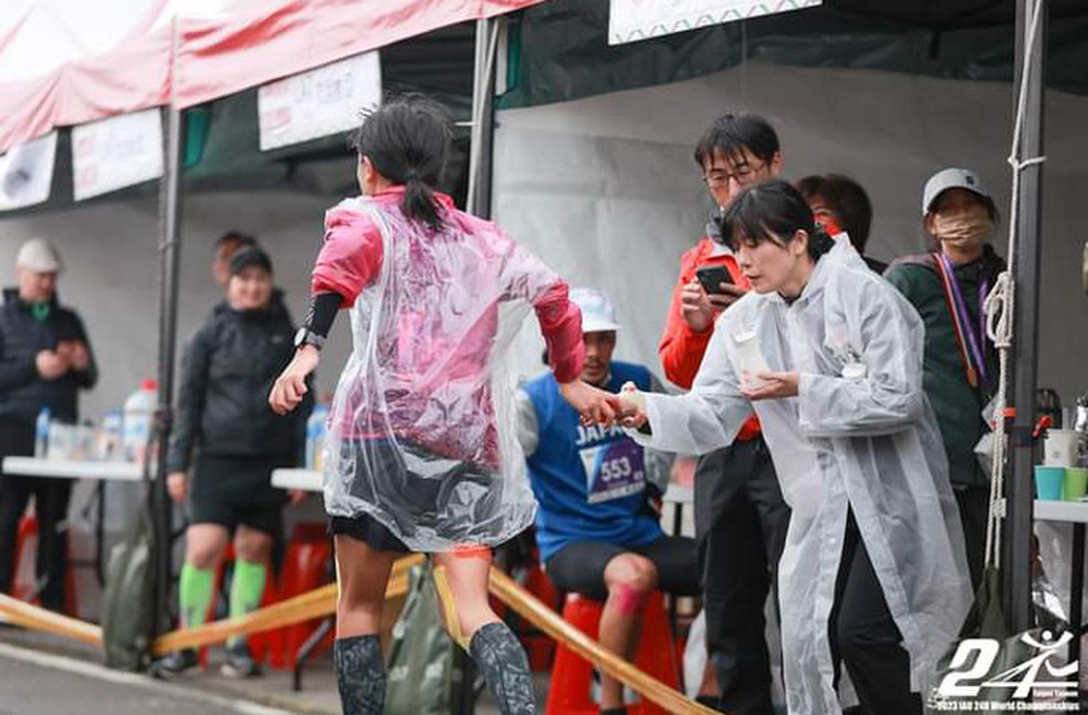Miho Nakata na prova em que conquistou o recorde — Foto: Guinness World Records