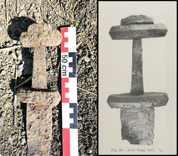 A espada de ferro encontrada por um estudante norueguês durante um passeio escolar será analisada por pesquisadores do Museu de História Cultural de Oslo, que tentarão descobrir como a arma foi fabricada e utilizada há mais de um milênio. — Foto: Kulturarv i Innlandet