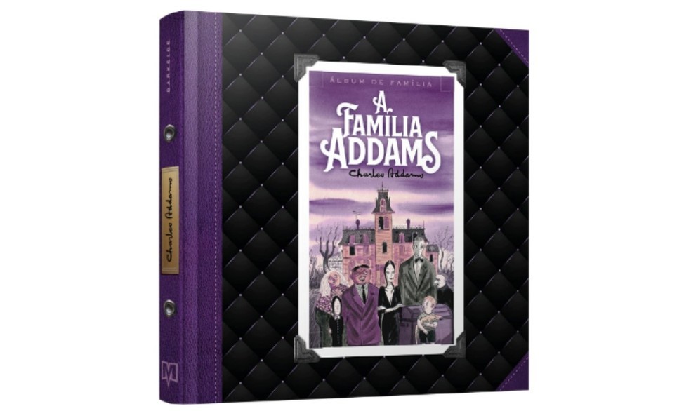 O livro '"Álbum de Família: A Família Addams" é uma edição especial publicada pela editora DarkSide Books em parceria com a Macabra Filmes  — Foto: Reprodução/Amazon