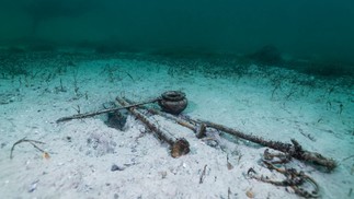 Durante centenas de anos, esses vestígios foram protegidos por camadas de sedimentos de espessura variável — Foto: Octopus Foundation