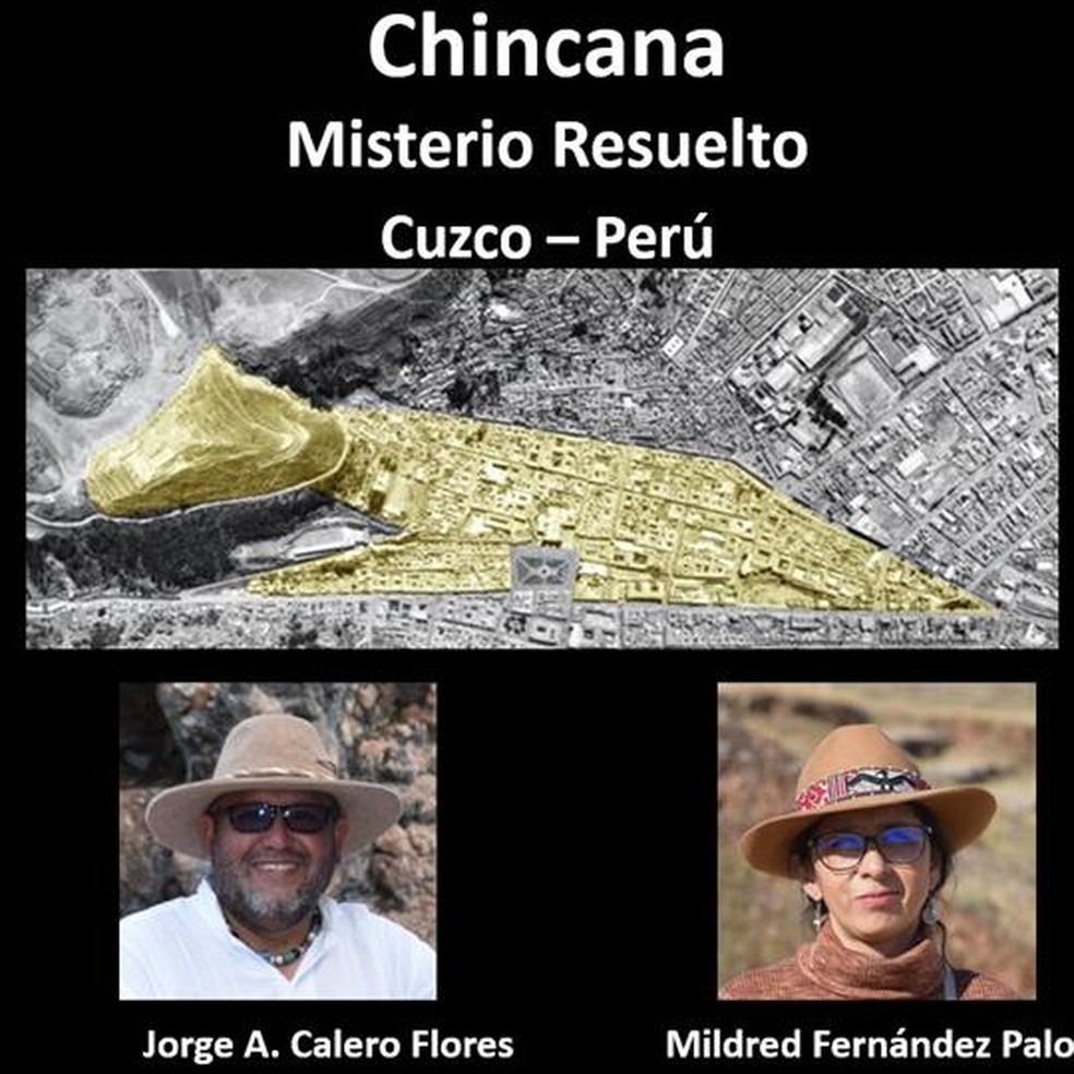 Mapa que mostra labirinto subterrâneo descoberto no Peru — Foto: Instagram/@arqueologosdelperu/Reprodução