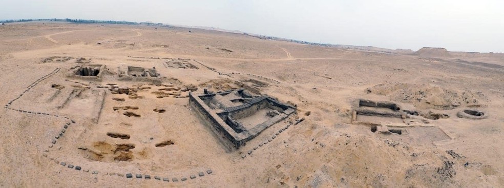 Sítio arqueológico da vila de Gerza, em Fayum, Egito — Foto: Ministério do Turismo e Antiguidades do Egito