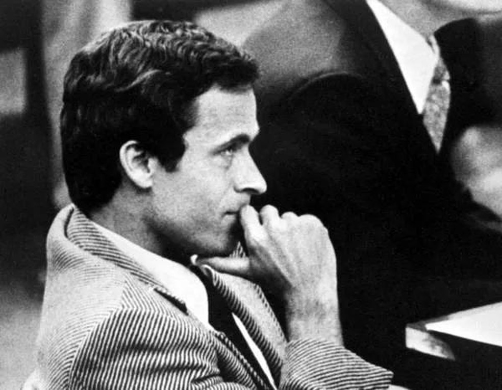 Bundy em um tribunal de Miami, em 1979 (Foto: Arquivos do estado da Flórida) — Foto: Galileu